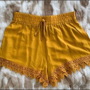 Ambiance apparel mustard yellow shorts S